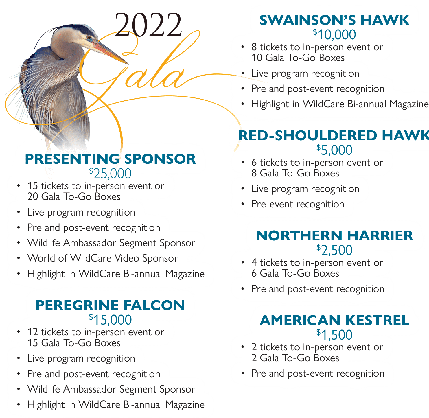 sponsorship levels for non profits