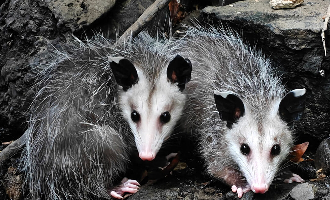 A Full House: Mama opossum and her 13 babies